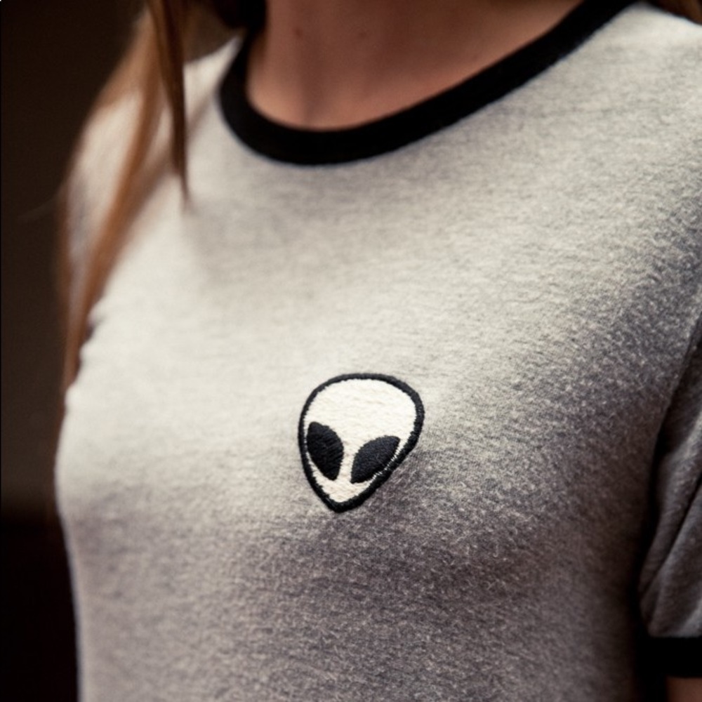 Brandy Melville Alien Crop Tee